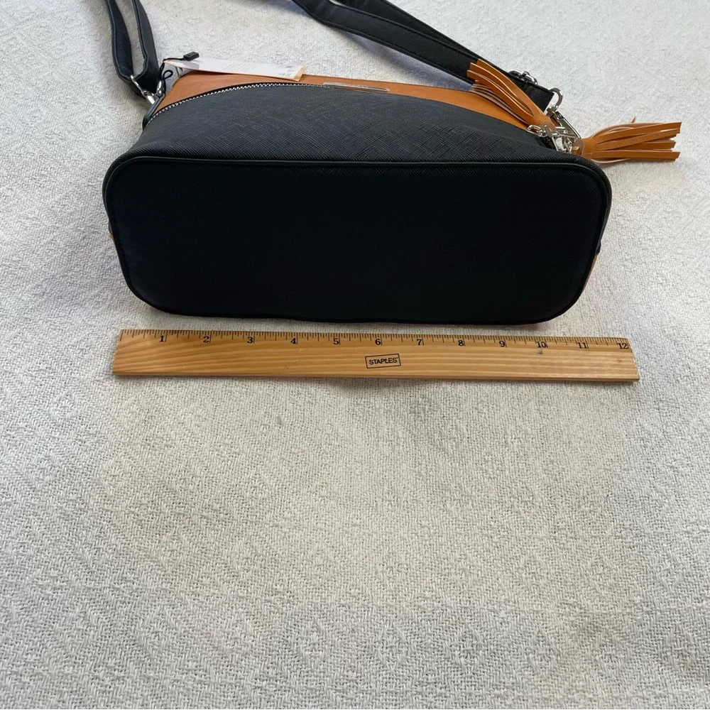 Black and Caramel Crossbody Bag~ Small *NWT‎